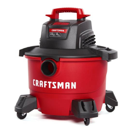 (image for) 6 gal. Corded Wet/Dry Vacuum 7.5 amps 120 volt 3.5 hp Red 15 lb