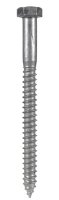 (image for) 1/2 in. x 6 in. L Hex Hot Dipped Galvanized Steel Lag Sc