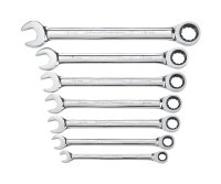 (image for) GearWrench 12 Point Metric Ratcheting Combination Wrench Set 7 p