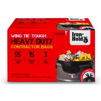 (image for) 55 gal Contractor Bags Wing Ties 15 pk