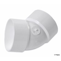 (image for) NDS Schedule 35 3 in. Hub each X 3 in. D Hub PVC Elbow 1 pk
