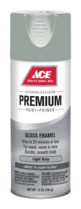 (image for) Premium Gloss Light Gray Enamel Spray Paint 12 oz.
