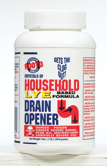 (image for) Household Lye Based Crystals Drain Opener 1 lb.