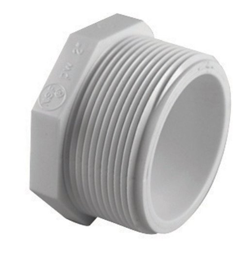 (image for) Schedule 40 2 in. MPT x 2 in. Dia. FPT PVC Plug
