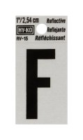 (image for) 1 in. Reflective Black Vinyl Self-Adhesive Letter F 1 pc.