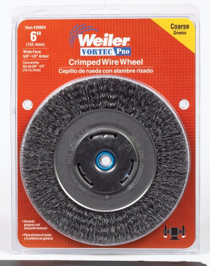 (image for) Vortec Pro 6 in. Crimped Wire Wheel Brush Carbon Steel 60