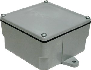 (image for) 4 in. Square PVC 1 gang Junction Box Gray