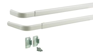 (image for) Enamel White Double Curtain Rod 28 in. L x 48 in. L