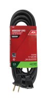 (image for) Indoor 15 ft. L Black Extension Cord 16/2 SJO