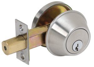 (image for) Satin Nickel Steel Single Cylinder Deadbolt