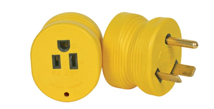 (image for) Camco Power Grip 30 amps RV Electrical Adapters 1 pk