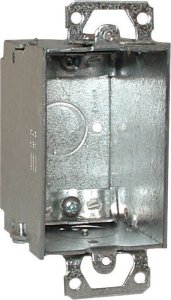 (image for) 4-1/4 in. Rectangle Steel 1 gang Switch Box Gray
