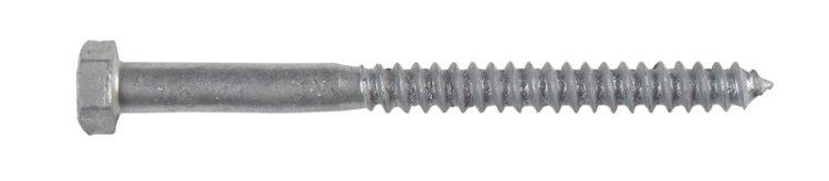 (image for) 5/16 in. x 4 in. L Hex Hot Dipped Galvanized Steel Lag S