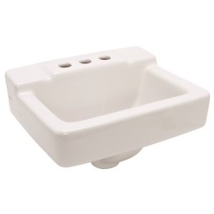 (image for) West Point 12 in. Space Saver Wall Hung Sink Basin in Whi