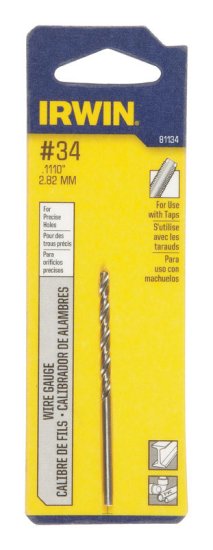 (image for) #34 x 2-5/8 in. L High Speed Steel Wire Gauge Bit 1 pc.