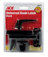 (image for) Black Steel Universal Knob Latch 1 pk