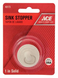 (image for) 1 in. Dia. Nickel Plated Rubber Sink Stopper