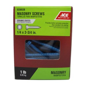 (image for) 1/4 in. x 2-3/4 in. L Slotted Hex Washer Head Masonry Screws