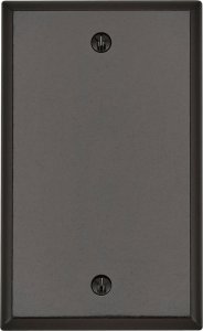 (image for) Brown 1 gang Thermoset Plastic Blank Wall Plate 1 pk