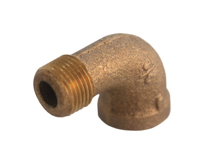 (image for) 3/4 in. FPT T X 3/4 in. D MPT Brass 90 Degree Street Elbow