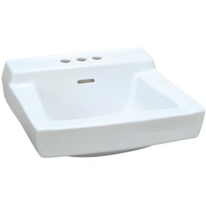 (image for) 19 in. x 17 in. Gerber Plymouth Wall-Hung Bathroom Sink in White