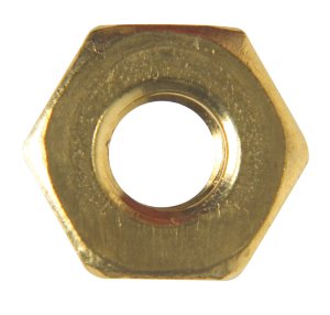 (image for) 8 in. Brass-Plated Brass SAE Screw Nut 100 pk