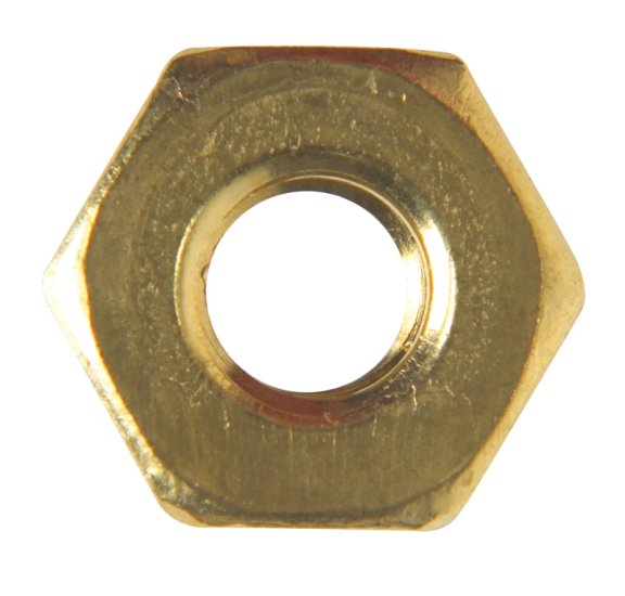 (image for) 8 in. Brass-Plated Brass SAE Screw Nut 100 pk