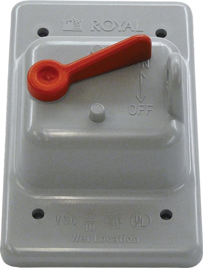 (image for) Rectangle PVC 1 gang Electrical Cover For Single Toggle S