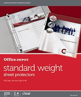 (image for) Standard Weight Sheet Protectors, 8-1/2 x 11, Clear, Pack Of 200