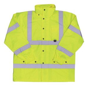 (image for) Hi-Vis Yellow Polyester Rain Jacket XXXL