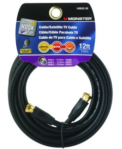 (image for) Monster Just Hook It Up 12 ft. Weatherproof Video Coaxial Cable
