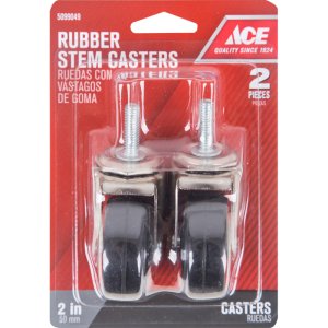 (image for) 2 in. Dia. Swivel Rubber Caster 80 lb. 2 pk