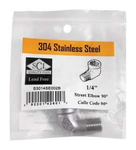 (image for) 1/4 in. FPT x 1/4 in. Dia. FPT Stainless Steel Stre