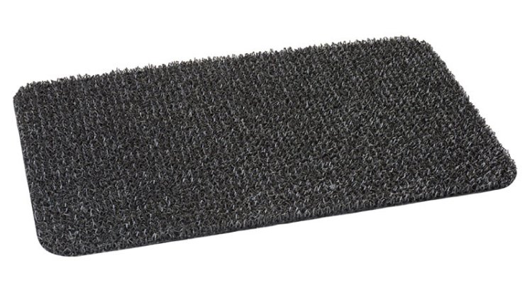 (image for) Gray Polyethylene Nonslip Door Mat 30 in. L x 18 in. W