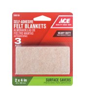 (image for) Felt Self Adhesive Blanket Brown Rectangle 2 in. W x 4 in. L