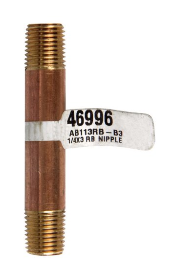 (image for) 1/4 in. MPT x 1/4 in. Dia. x 3 in. L MPT Brass Nipple