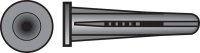 (image for) .19 in. Dia. x 1 in. L Plastic Round Head Conical Anchor