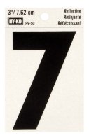 (image for) 3 in. Reflective Black Vinyl Self-Adhesive Number 7 1 pc.