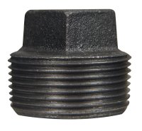 (image for) 1 in. MIP Black Malleable Iron Plug