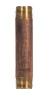 (image for) 1 in. MPT x 6 in. L Red Brass Nipple