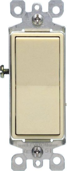 (image for) Decora 15 amps Three Pole Rocker AC Quiet Switch Ivory 1