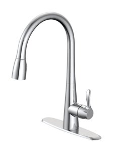 (image for) Pull-Down One Handle Chrome Kitchen Faucet