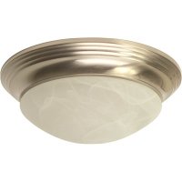 (image for) 14.125 in. 2-Light Brushed Nickel Flushmount