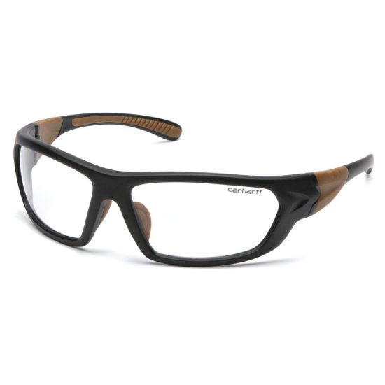 (image for) Carhartt Carbondale Anti-Fog Safety Glasses Clear Lens Black/Tan