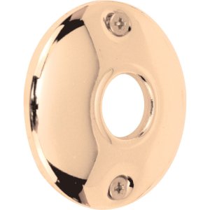 (image for) Brass Plated Steel Door Knob Rosettes 2 pk