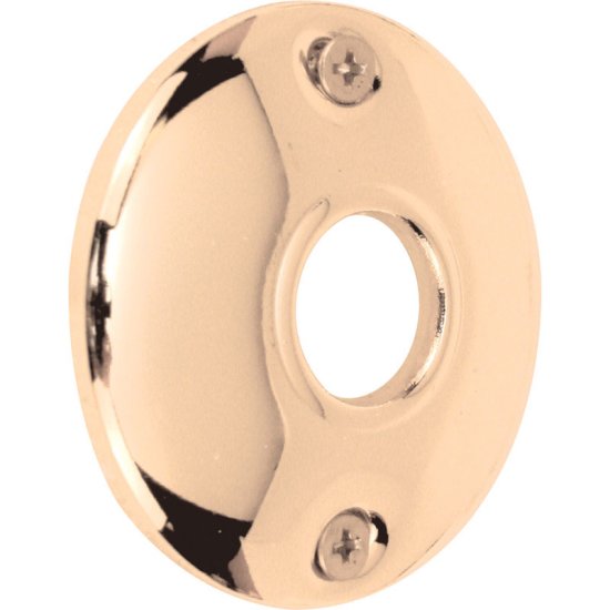 (image for) Brass Plated Steel Door Knob Rosettes 2 pk