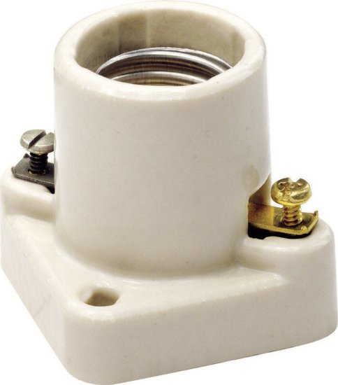 (image for) Porcelain Incandescent Medium Base Poney Cleat Socket 1