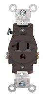 (image for) 20 amps 125 volt Brown Outlet 5-20R 1 pk