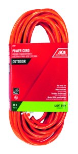 (image for) Indoor and Outdoor 50 ft. L Orange Extension Cord 16/3 SJTW