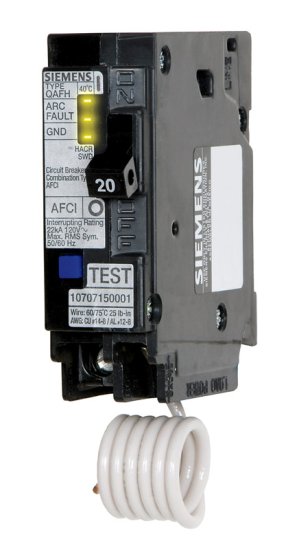 (image for) 20 amps Arc Fault/Single Pole 1 Circuit Breaker